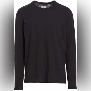 rag & bone Men's Black Long Sleeve Crew Neck Cotton Classic Tee T-Shirt Size M